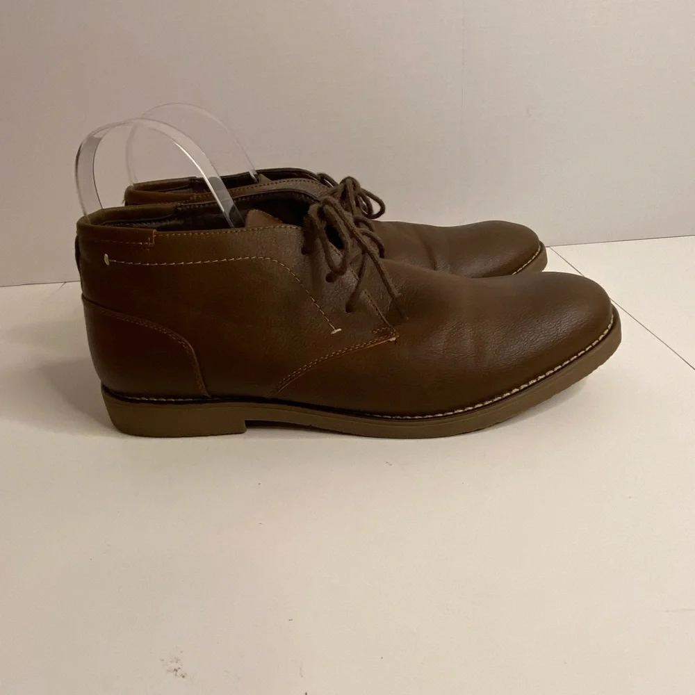 Men's‎ Dexter Comfort Memory Foam Brown Lace up Ankle Boots Size 13